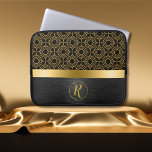 Gold And Black Luxury Art Deco Laptop Sleeve<br><div class="desc">This faux gold and black Art Deco inspired motif adds a touch of vintage elegance and sophistication to your laptop.</div>