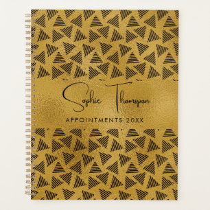 Gold and black new year planner