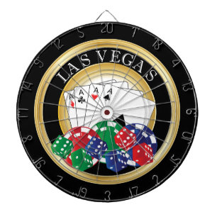 Gold and Black Poker Dart Board