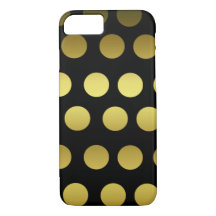 Gold and Black Polka Dot