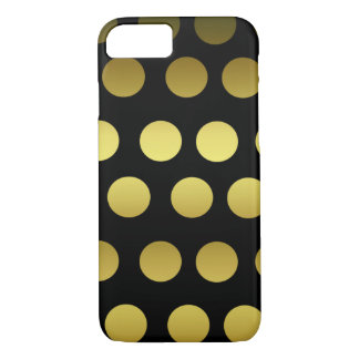 Gold and Black Polka Dot iPhone 8/7 Case