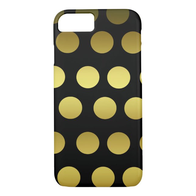 Gold and Black Polka Dot Case-Mate iPhone Case (Back)