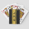 Gold and Black Racing Stripes Playing Cards
