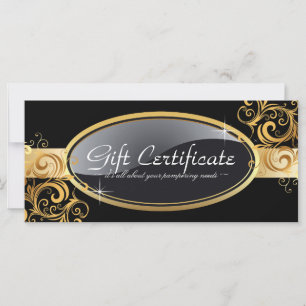 Gold and Black Salon Gift Certificate
