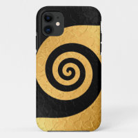 Gold and Black Spiral Pattern Steel Metallic 2