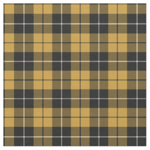 Gold and Black Sporty Plaid Fabric