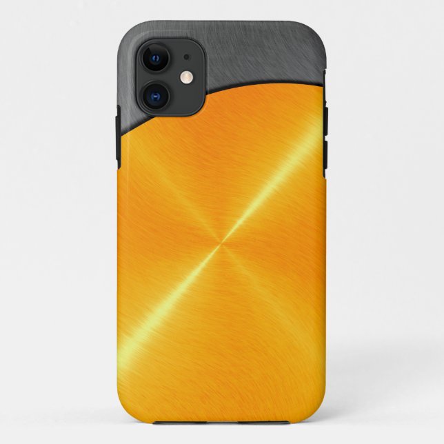 Gold and Black Stainless Steel Metal 2 Case-Mate iPhone Case (Back)