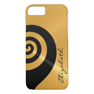 Gold and Black Stainless Steel Metal Look iPhone 8/7 Case