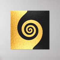 Gold and black stainless steel metal swirl 2