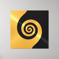 Gold and black stainless steel metal swirl