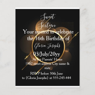 Gold and Black Sweet sixteen Photo