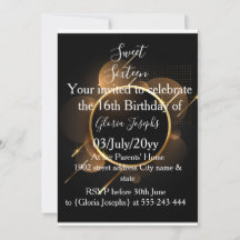 Gold and Black Sweet sixteen Photo