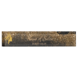 Gold and black Table Tent Sign Nameplate