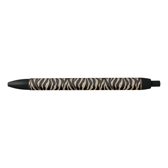 Gold and Black Zebra Striped Pen (Front)