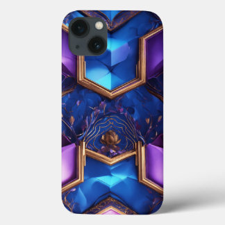 GOLD AND BLUE iPhone 13 CASE