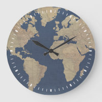 Gold and Blue World Map