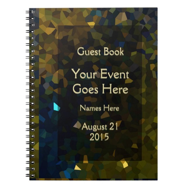 Gold and Brown Crystal Guest Book (Front)