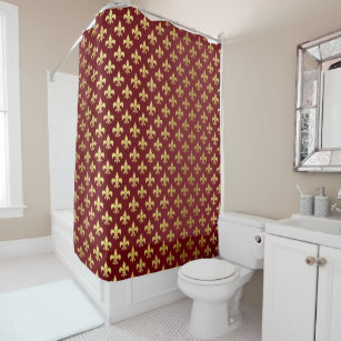 Burgundy Gold Bathroom Accessories Zazzle Co Uk