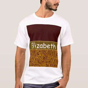 Gold and Burgundy Paisley T-Shirt