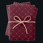 Gold and Burgundy Wrapping Paper Sheet Set of 3<br><div class="desc">Christmas Wrapping Paper: Our Gold and Burgundy  Christmas Wrapping Paper blend elegance and tradition,  adding a touch of style and charm to your mantle.  This item is designed to coordinate with our Farmhouse Festive Christmas in Burgundy Collection.  Embrace the spirit of the season with these unique and festive pieces</div>