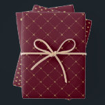 Gold and Burgundy Wrapping Paper Sheet Set of 3<br><div class="desc">Christmas Wrapping Paper: Our Gold and Burgundy  Christmas Wrapping Paper blend elegance and tradition,  adding a touch of style and charm to your mantle.  This item is designed to coordinate with our Farmhouse Festive Christmas in Burgundy Collection.  Embrace the spirit of the season with these unique and festive pieces</div>