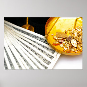 Gold And Cash Poster