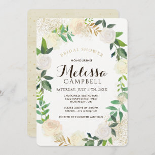 Gold and Champagne Bridal Shower Invitations