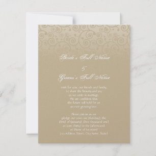 Gold and Champagne Swirls Invitation
