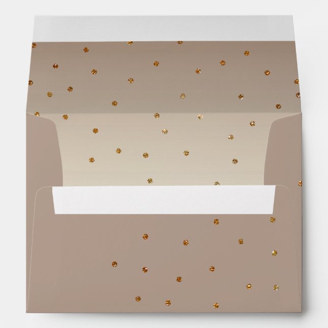 Gold and Champagne Wedding Envelope (Back (Bottom))