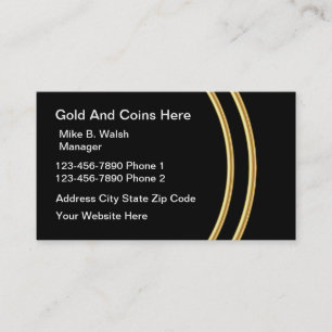 Gold And Coins Investment Business Cards