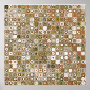 Gold and Copper Mosaic Poster