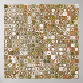 Gold and Copper Mosaic Poster