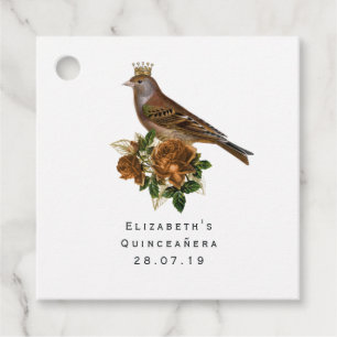 Gold and Copper Vintage Chic Favour Tags