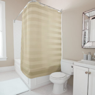 Gold and cream stripes shower curtain