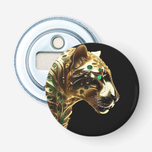 Gold And Emerald Jaguar Design, Bottle Opener