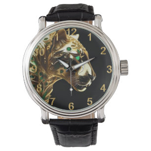 Gold And Emerald Jaguar Design, Watch