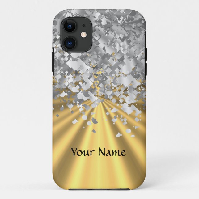 Gold and faux glitter Case-Mate iPhone case (Back)