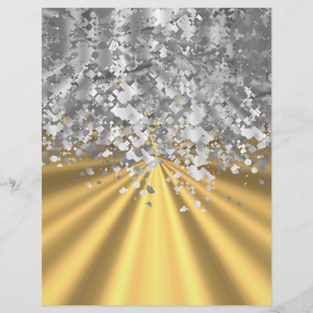 Gold and faux glitter personalised flyer (Front)