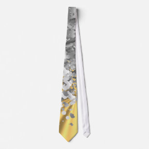 Gold and faux glitter personalised tie