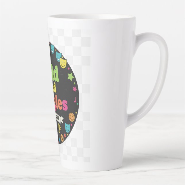 Gold and Giggles – Shine with a Smile T-Shirt Latte Mug (Right)