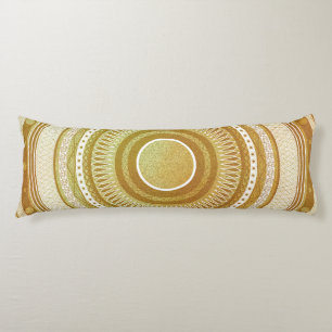 Gold and Glitter Mandala Body Cushion