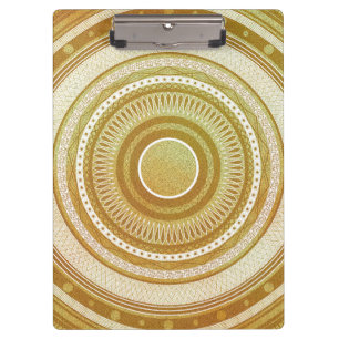 Gold and Glitter Mandala Clipboard
