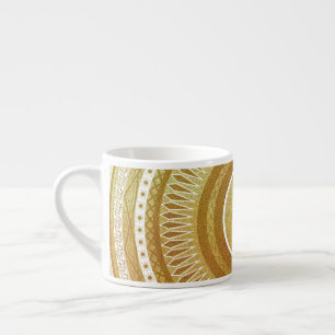 Gold and Glitter Mandala Espresso Cup