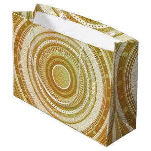Gold and Glitter Mandala Large Gift Bag