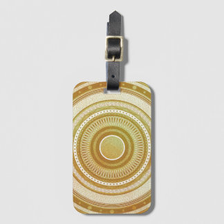 Gold and Glitter Mandala Luggage Tag