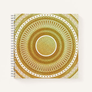 Gold and Glitter Mandala Notebook