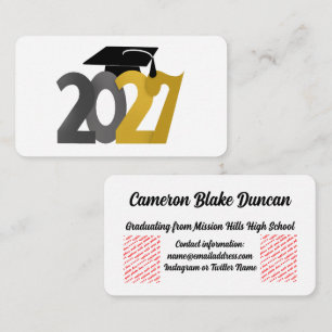Gold and Gray Class of 2027 Graduation Enclosure Card