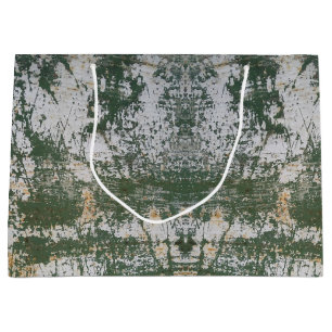 Gold and Green Abstract Art Large Gift Bag