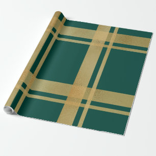 Gold and Green Christmas Wrapping Paper