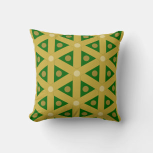 gold and green cushion
